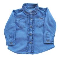 Camisa Bebê Feminina Jeans ML Milon