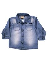 Camisa Bebe Jeans Tamanho P Manga Longa Milon