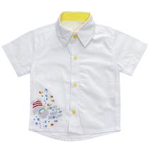 Camisa Bebê Look Jeans c/ Silk Branca - UNICA - P Camisa Bebê Look Jeans c/ Silk Branca - UNICA - P