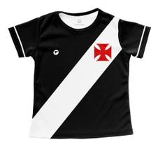 Camisa Bebê Vasco Baby Look Preta Oficial