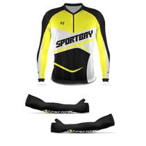 Camisa Bike Sportbay Oficial Manga Longa + Manguito