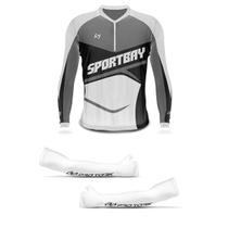 Camisa Bike Sportbay Oficial Manga Longa + Manguito