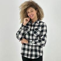 Camisa Blue Rose Xadrez Flanela Feminina