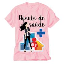 Camisa Blusa agente de saúde rosa profissão que escolhi - VIDAPE