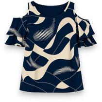 Camisa Blusa Blusinha Camiseta Feminina Estampada Manga Regata Tecido Duna - Portal Presentes