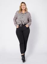 Camisa Blusa Festa Junina Moda Plus Size Xadrez Manga Longa