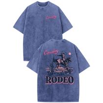 Camisa Bobeutou Western Rodeo Cowboy Vintage para homens azul 3XL Camisa Bobeutou Western Rodeo Cowboy Vintage para homens azul 3XL
