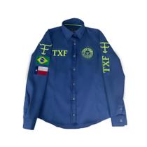 Camisa Bordada Country Feminina Texas Farm P/Competição - Ref. CAP003