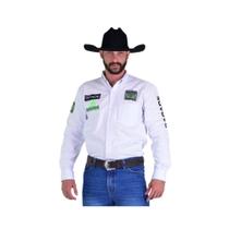 Camisa Bordada Country Masculina Radade BDE Rodeo Branca - Ref. 1376