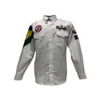 Camisa Bordada Country Masculina Radade Branca - Peão de Boiadeiros MLBRHC