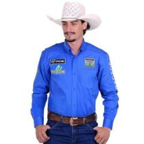 Camisa Bordada Country Masculina Radade BRDE Azul Royal