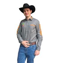 Camisa Bordada Masculina Country Laço Forte p/ Competição