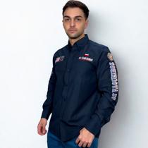 Camisa Bordada Masculina Country Manga Longa Os Vaqueiros