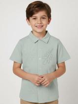 Camisa Bordado Infantil Para Menino - VERDE Camisa Bordado Infantil Para Menino - VERDE