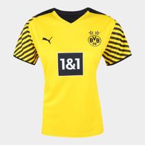Camisa Borussia Dortmund Home 21/22 s/n Torcedor Puma Feminina