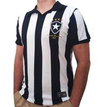 Camisa Botafogo Retro 1995 Campeão Brasileiro Oficial - Cor Preto/Branco