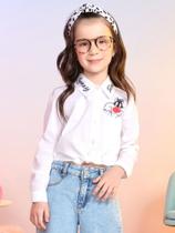 Camisa botão feminino infantil Camisa botão feminino infantil