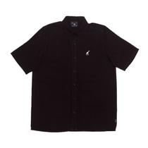 Camisa Botão Lrg Western Script Woven Preto