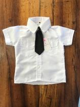 Camisa Branca Gravata Menino Infantil Social Chefinho - DANY E DANY