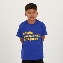 Camisa Brasil Alo Mãe Infantil Azul - Licenciados