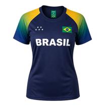 Camisa Brasil Amazônica Azul - Feminino Tamanho:PCor:Azul Camisa Brasil Amazônica Azul - Feminino Tamanho:PCor:Azul