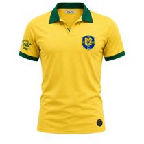 Camisa Brasil Athleta Retrô Pelé1962 Algodão - Masculino Tamanho:PCor:Amarelo