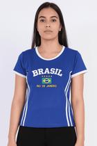Camisa Brasil BabyLock Listras Laterais Longa y2k