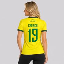 Camisa Brasil Canarinho Feminina 19 Endrick Camisa Brasil Canarinho Feminina 19 Endrick