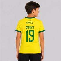 Camisa Brasil Canarinho Juvenil Amarela 19 Endrick Camisa Brasil Canarinho Juvenil Amarela 19 Endrick