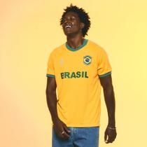 Camisa Brasil Canarinho Oficial Licenciada Braziline Cor:AmareloTamanho:M