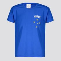 Camisa Brasil Clássica Infantil Azul Camisa Brasil Clássica Infantil Azul