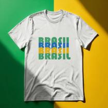 Camisa Brasil Cores Vibrantes Vivas Algodao Copa Do Mundo Torcedor Hexa Unissex Urbano Casual Verao Camisa Brasil Cores Vibrantes Vivas Algodao Copa Do Mundo Torcedor Hexa Unissex Urbano Casual Verao