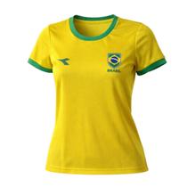 Camisa Brasil Diadora Campione Amarelo - Feminino Tamanho:PCor:Amarelo Camisa Brasil Diadora Campione Amarelo - Feminino Tamanho:PCor:Amarelo