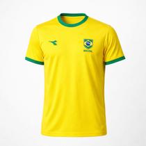 Camisa Brasil Diadora Campione Amarelo - Masculino Tamanho:MCor:Amarelo