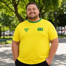 Camisa Brasil DRY FIT Big Plus Size G1 ao G3 Camisa Brasil DRY FIT Big Plus Size G1 ao G3