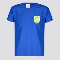 Camisa Brasil Escudo Infantil Azul Camisa Brasil Escudo Infantil Azul