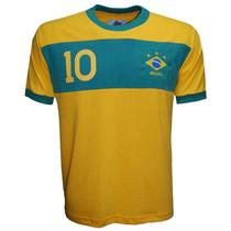 Camisa Brasil Faixa Liga Retrô Amarela G