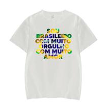 Camisa brasil futebol camiseta 100% poliester