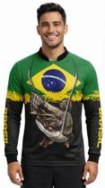 Camisa Brasil Pesca Dry Premium - Proteção +50UV Manga Longa