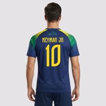 Camisa Brasil Raglan Azul Marinho 10 Neymar Jr Camisa Brasil Raglan Azul Marinho 10 Neymar Jr