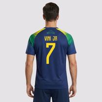 Camisa Brasil Raglan Azul Marinho 7 Vini Jr Camisa Brasil Raglan Azul Marinho 7 Vini Jr