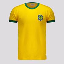 Camisa Brasil Retrô 1970 Amarela e Verde