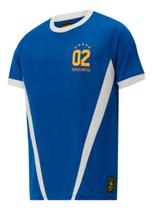 Camisa Brasil Retrô 2002 Azul Masculina