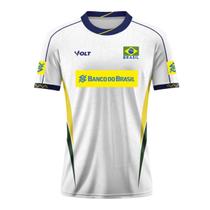 Camisa Brasil Vôlei Volt 2025 Jogo 3 Branca - Masculino Camisa Brasil Vôlei Volt 2025 Jogo 3 Branca - Masculino