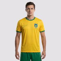 Camisa Brasil Zico Galinho Amarela Camisa Brasil Zico Galinho Amarela