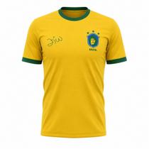 Camisa Brasil Zico Galinho Retro Edição Especial - Masculino Tamanho:GCor:Amarelo Camisa Brasil Zico Galinho Retro Edição Especial - Masculino Tamanho:GCor:Amarelo