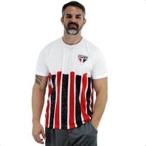Camisa Braziline São Paulo Bursary Branco Vermelho e Preto - Masculino