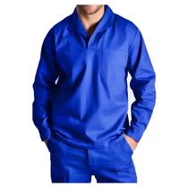 Camisa Brim Manga Longa Gola Italiana Uniforme Profissional