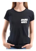 Camisa Bruno Mars Cantor Pop Camiseta Feminina Baby Look 100% Algodão