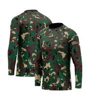 Camisa Caça e Pesca Camuflada c/ Proteção Uv Grande G1 a G3